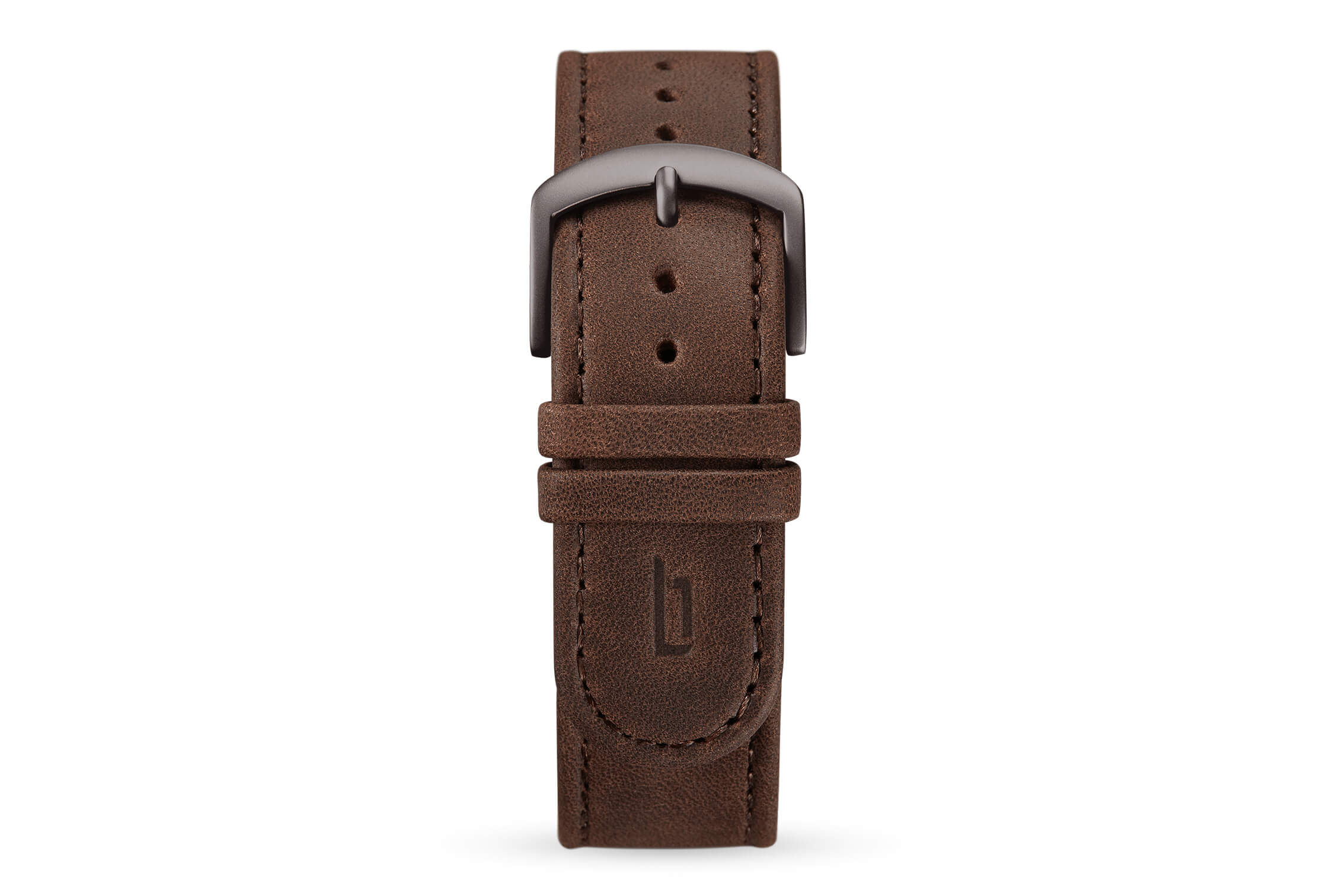 brown Anthracite strap - Award-winning Designs dark | Lilienthal Berlin Leather -