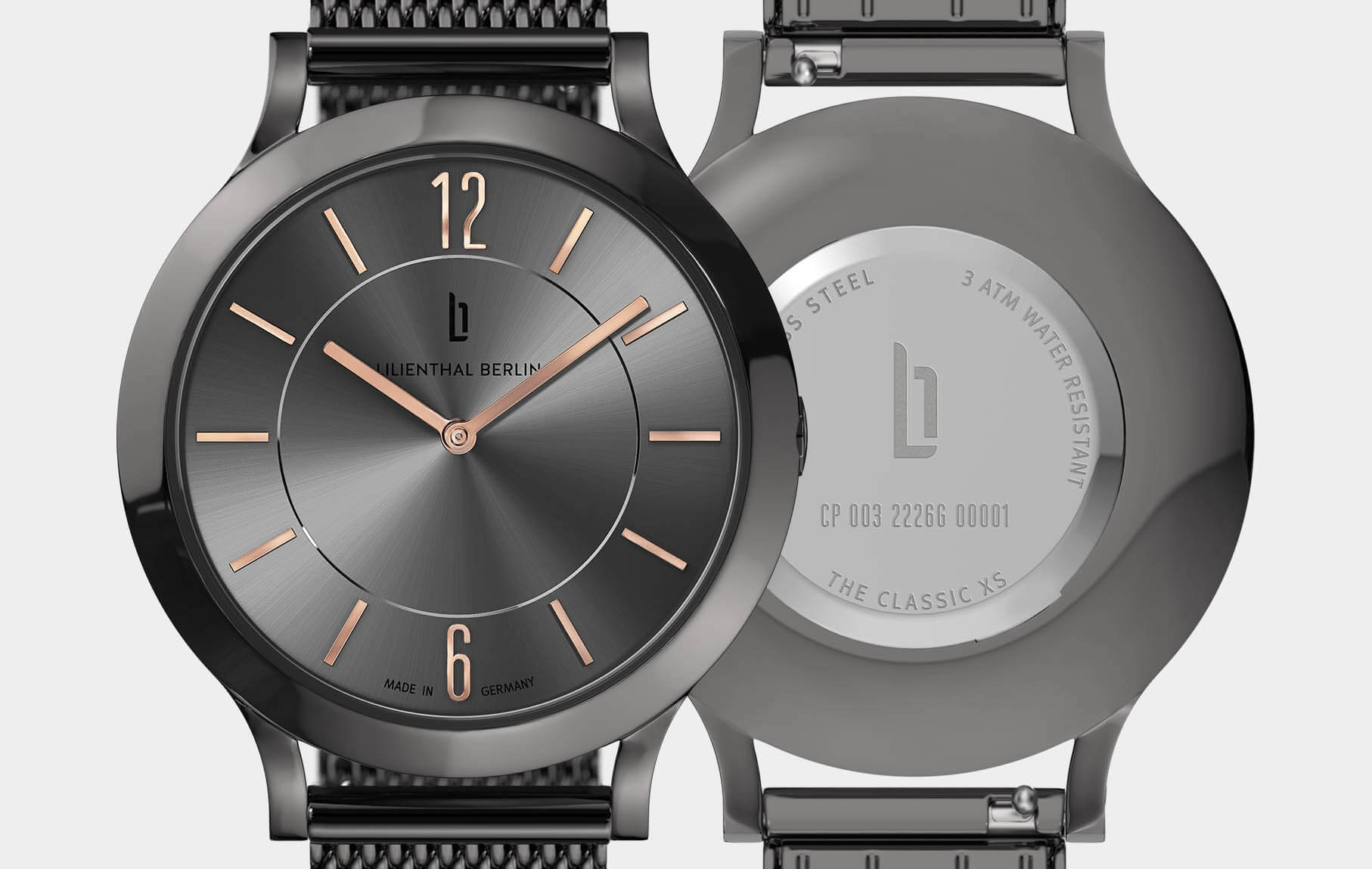 Classic XS Grey Rose - Mesh anthracite | All Watches | Watches