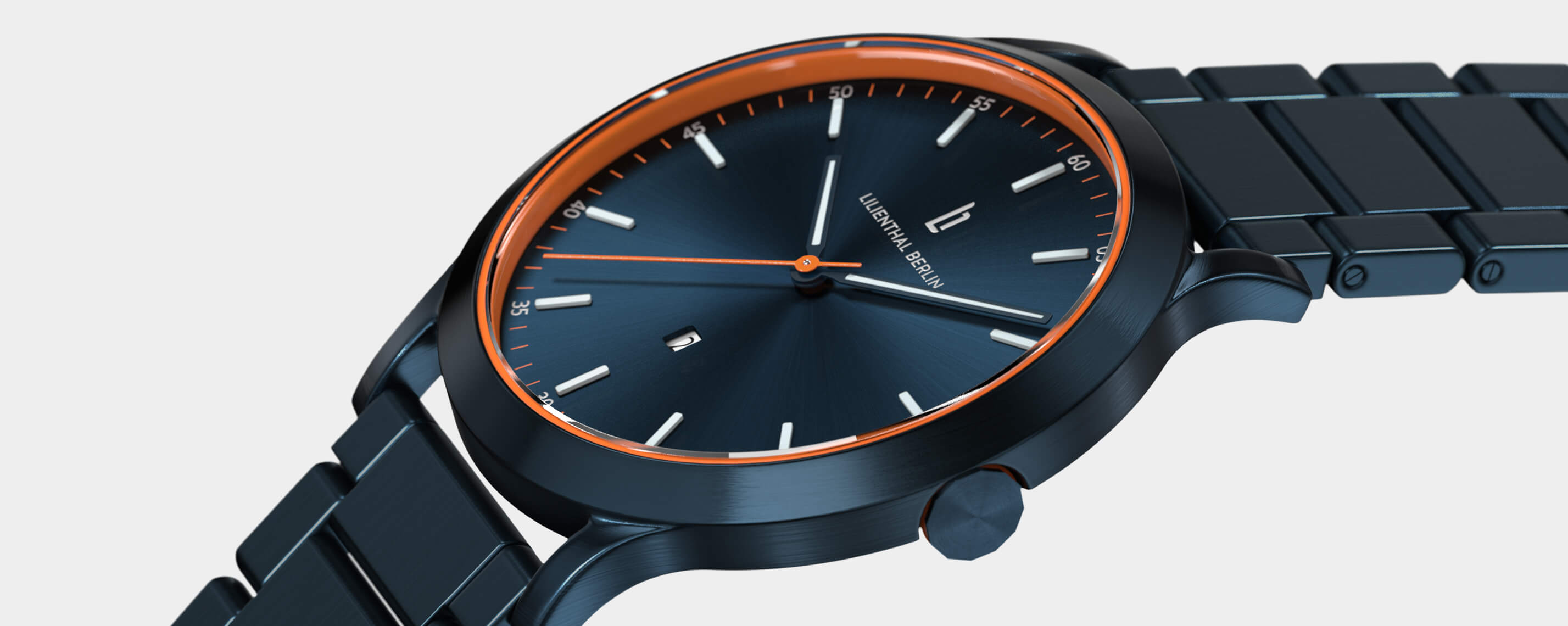 Huxley Blue Orange - stainless steel blue | All Watches | Watches 