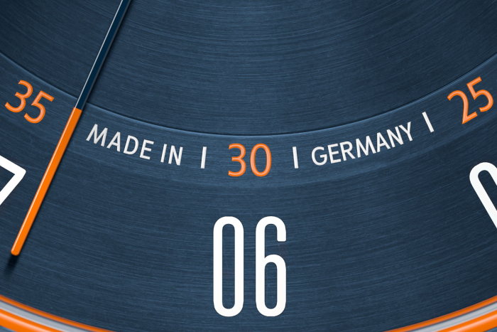 Neolux Blue Orange - Leather dark blue | All Watches | Watches | Lilienthal  Berlin - Award-winning Designs