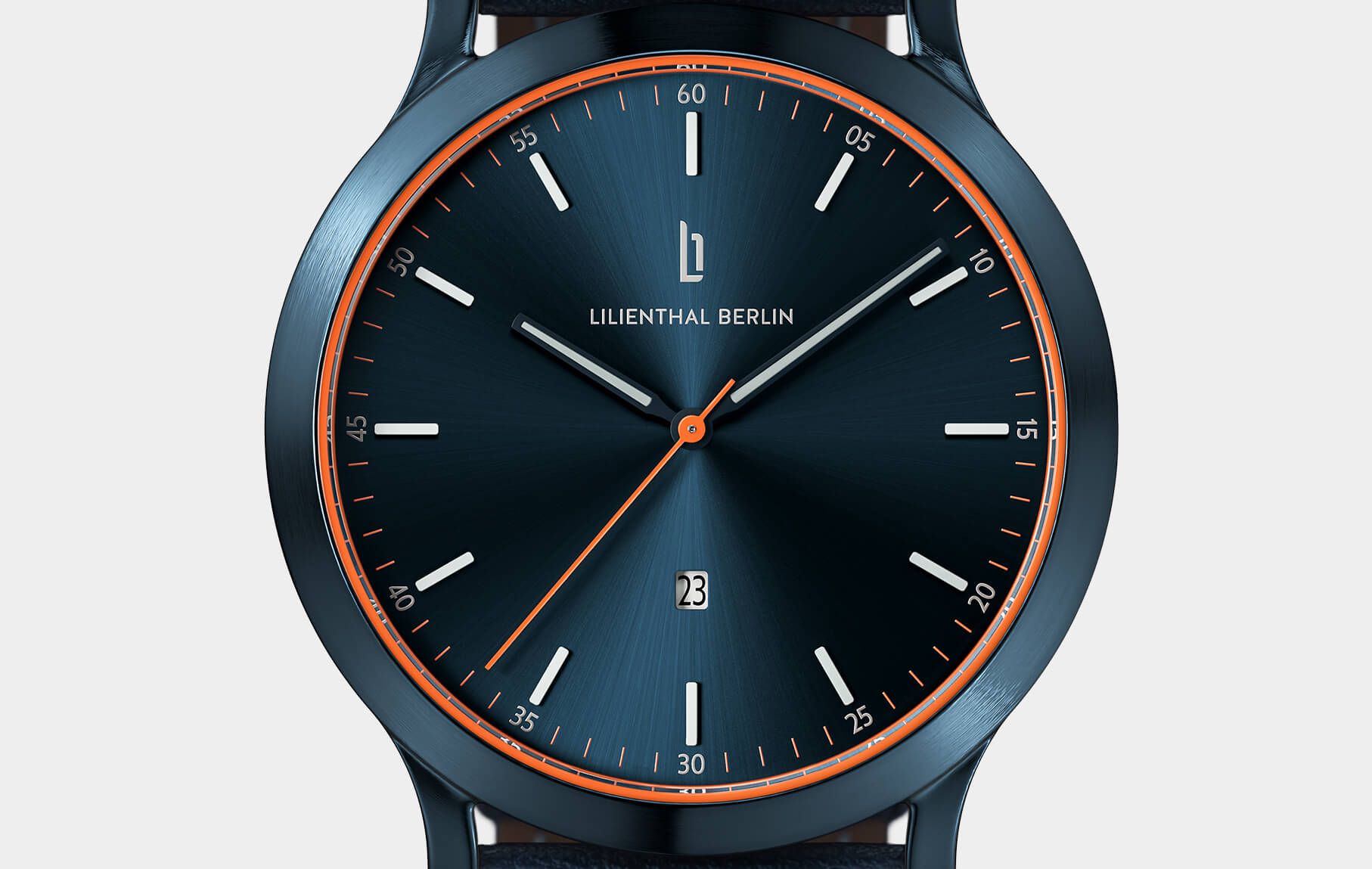 Huxley Blue Orange - leather dark blue | All Watches | Watches 