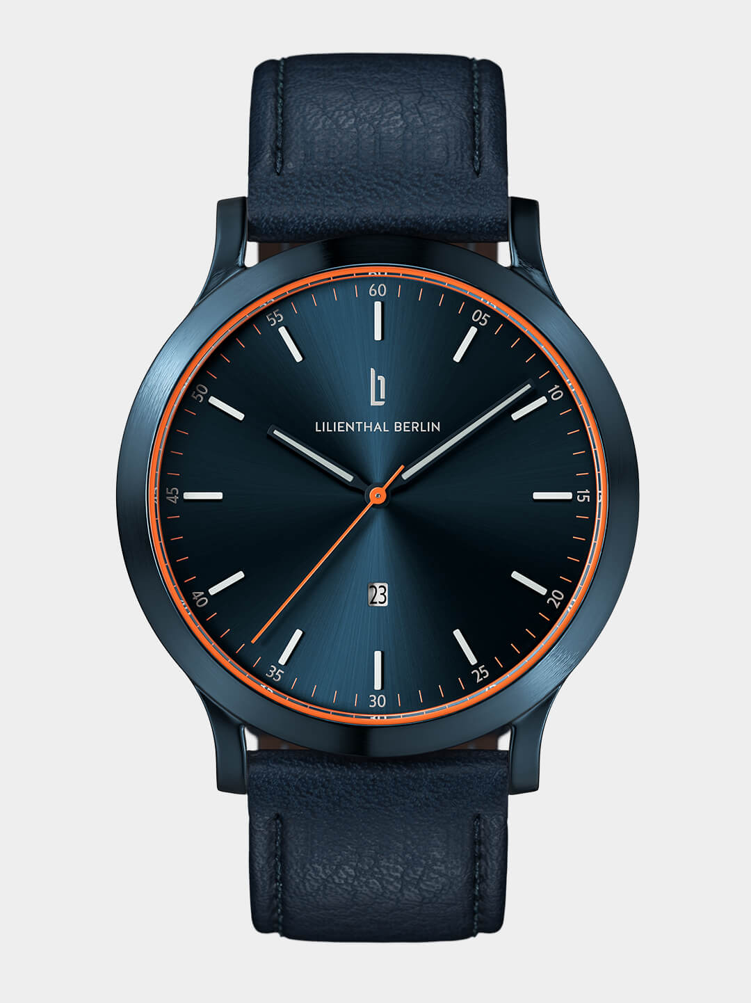 Huxley Blue Orange - leather dark blue | All Watches | Watches 