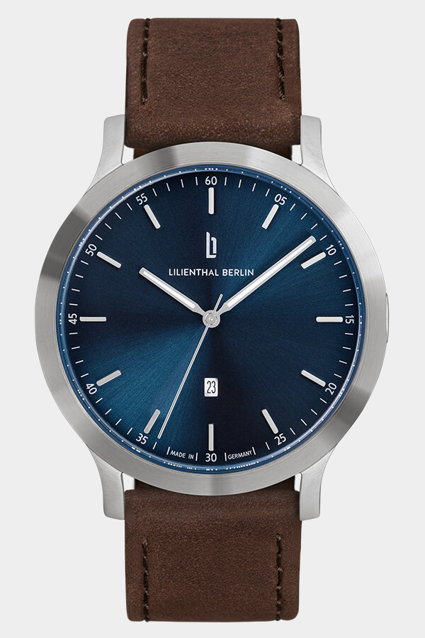 Huxley Silver Blue - leather dark brown