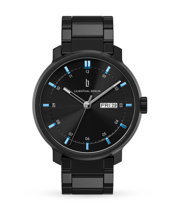 Neolux Day Date Black Blue - Stainless Steel black | All Neolux Day Date Black Blue - Stainless Steel black | All